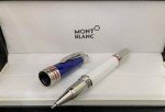 Montblanc White-Blue Silver Luxury Rollerball Pen