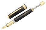 Visconti Black Opera Gold Fountain Pen, Medium Nib