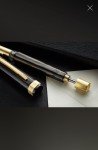 Visconti Black Opera Gold Fountain Pen, Medium Nib