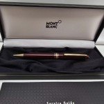 Montblanc Meisterstück Burgundy Gold Trim Ballpoint Pen