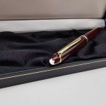 Montblanc Meisterstück Burgundy Gold Trim Ballpoint Pen