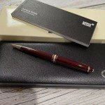 Montblanc Meisterstück Burgundy Gold Trim Ballpoint Pen