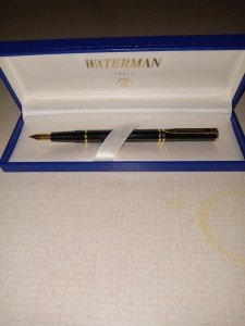 Waterman Paris Vintage Fountain Pen - Black & Gold