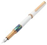 Xezo Speed Master White Abalone Fountain Pen