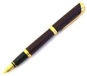 Waterman Etalon Burgundy Fountain Pen with Gold Nib
