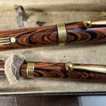 1920s Waterman #52 Rippled Red Fountain Pen Set