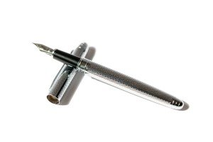 Elegant Silver Stainless Steel Fountain Pen