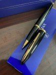 Waterman Carene Glossy Black & Gold Rollerball Pen