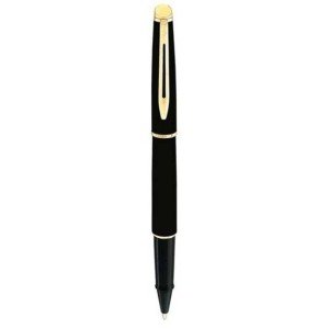 Waterman Hemisphere Black Lacquer & Gold Rollerball Pen