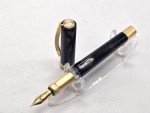 Visconti Black Opera Gold Fountain Pen - Medium Nib