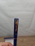 Waterman Blue Marble Gold Trim Ballpoint Pen