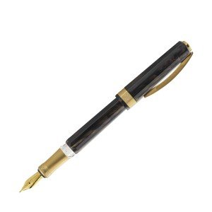 Visconti Opera Gold Black Fountain Pen - Broad
