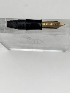 Waterman 14kt Gold Nib Feed Section Imprint