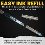 Bastion Luxury Stainless Steel Fountain Pen with Gift Box