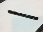 Vintage Green Marbled Waterman Pen with Gold Trim
