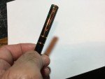 Vintage Green Marbled Waterman Pen with Gold Trim