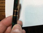 Vintage Green Marbled Waterman Pen with Gold Trim