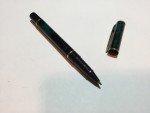 Vintage Green Marbled Waterman Pen with Gold Trim