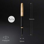 Parker 51 Deluxe Black Fountain Pen with Gold Trim