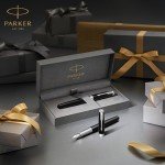 PARKER Sonnet Silver Fountain Pen with Gold Trim