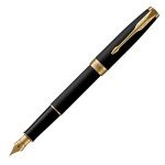 Parker Sonnet Matte Black Fountain Pen with Gold Nib