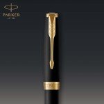 PARKER Sonnet Matte Black Fountain Pen with Gold Trim