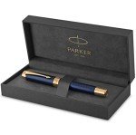 Pristine Parker Duofold Centennial Fountain Pen - Blue Chevron