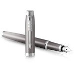 PARKER IM Grey Gradient Fountain Pen with Chrome Trim