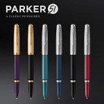 Parker 51 Fountain Pen - Plum & Gold Trim
