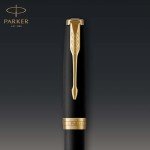 Parker Sonnet Matte Black Fountain Pen with Gold Trim