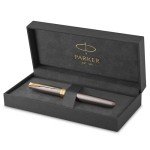 PARKER Sonnet Grey Fountain Pen with Gold Trims