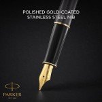 PARKER Sonnet Grey Fountain Pen with Gold Trims