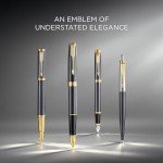 PARKER Sonnet Grey Fountain Pen with Gold Trims