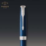 PARKER Sonnet Blue Lacquer Fountain Pen, Medium Nib