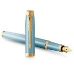 PARKER IM Turquoise Green Fountain Pen with Gold Trim