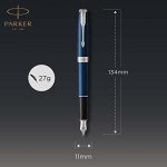 PARKER Sonnet Blue Lacquer Fountain Pen with Palladium Trim