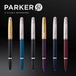 PARKER 51 Deluxe Fountain Pen - Plum & Gold