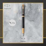 PARKER IM Premium Black Fountain Pen, Fine Nib