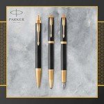PARKER IM Premium Black Fountain Pen, Fine Nib