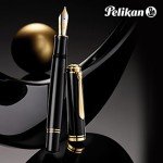 Pelikan M1000 Black Fountain Pen, Medium Point