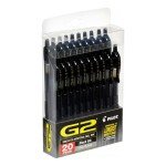 Pilot G2 Black Gel Ink Pens - 20 Pack
