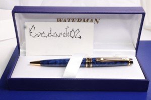 Waterman EXPERT Blue Marble Ballpoint Pen
