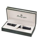 Montegrappa Fortuna Palladium & Black Rollerball Pen