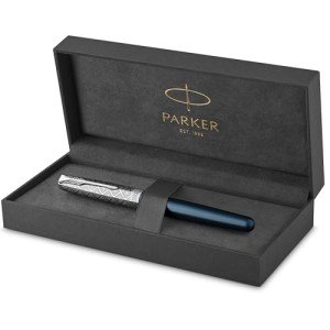 PARKER Sonnet Fountain Pen - Blue Satin & Chrome