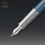 PARKER Sonnet Fountain Pen - Blue Satin & Chrome