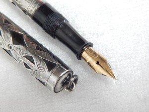 Vintage Waterman 452 1/2 V Silver Filigree Fountain Pen