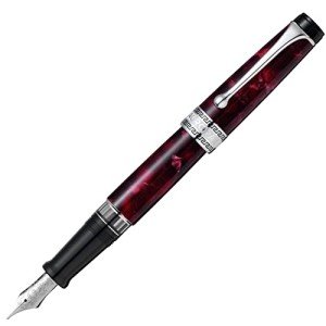 Aurora Optima Burgundy Fountain Pen with Fine Point