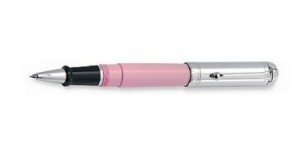 Aurora Talentum Pink Rollerball Pen with Chrome Cap