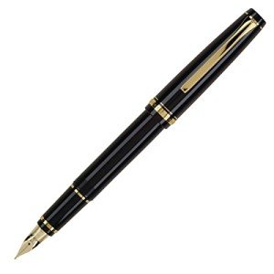 Pilot Namiki Falcon Fountain Pen - Black & Gold