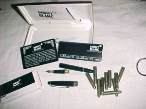 Mont Blanc Meisterstück Luxury Pen with Case & Refills